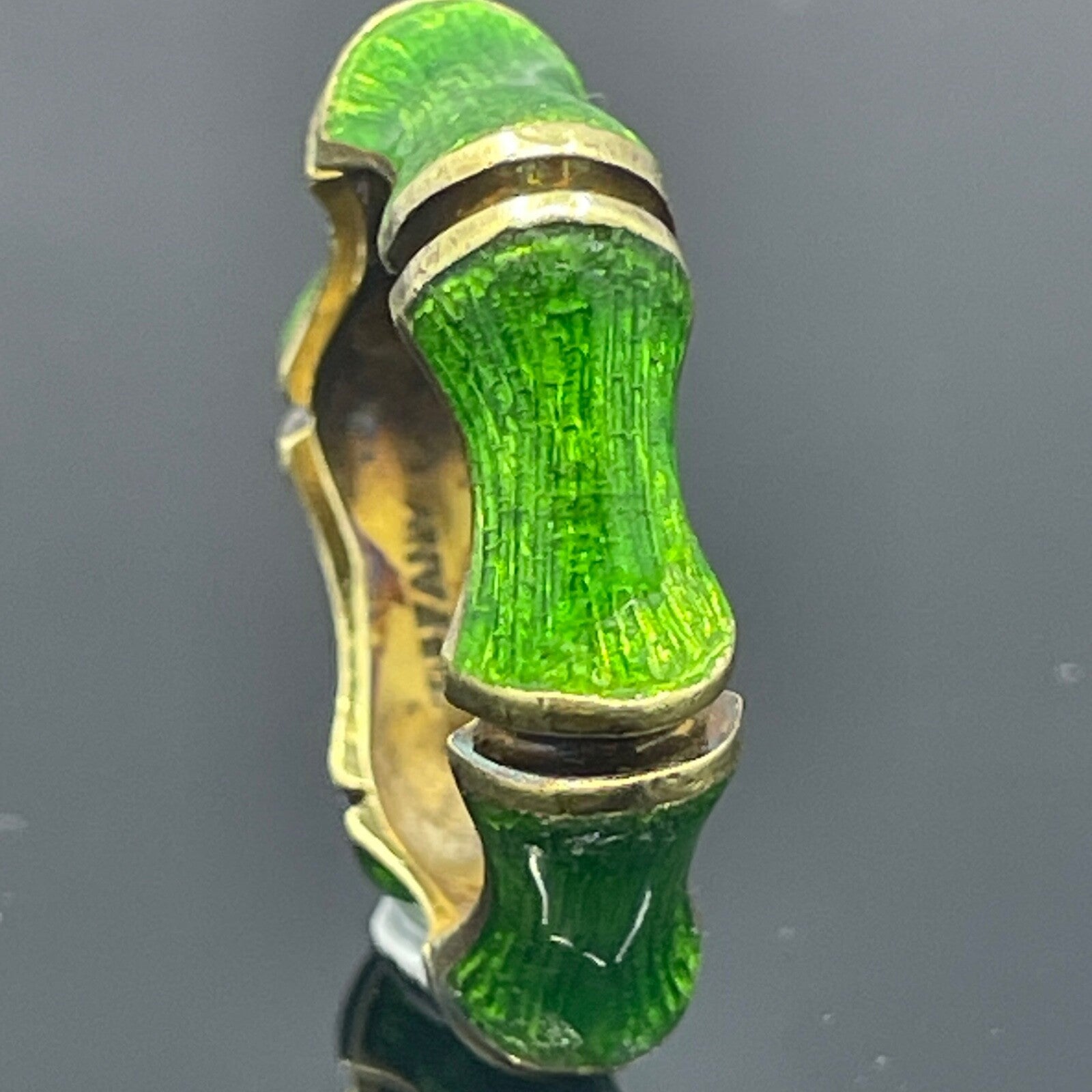 Vintage Tiffany & Co Enamel Bamboo Ring Sz 7 - 18k – Time & Tide