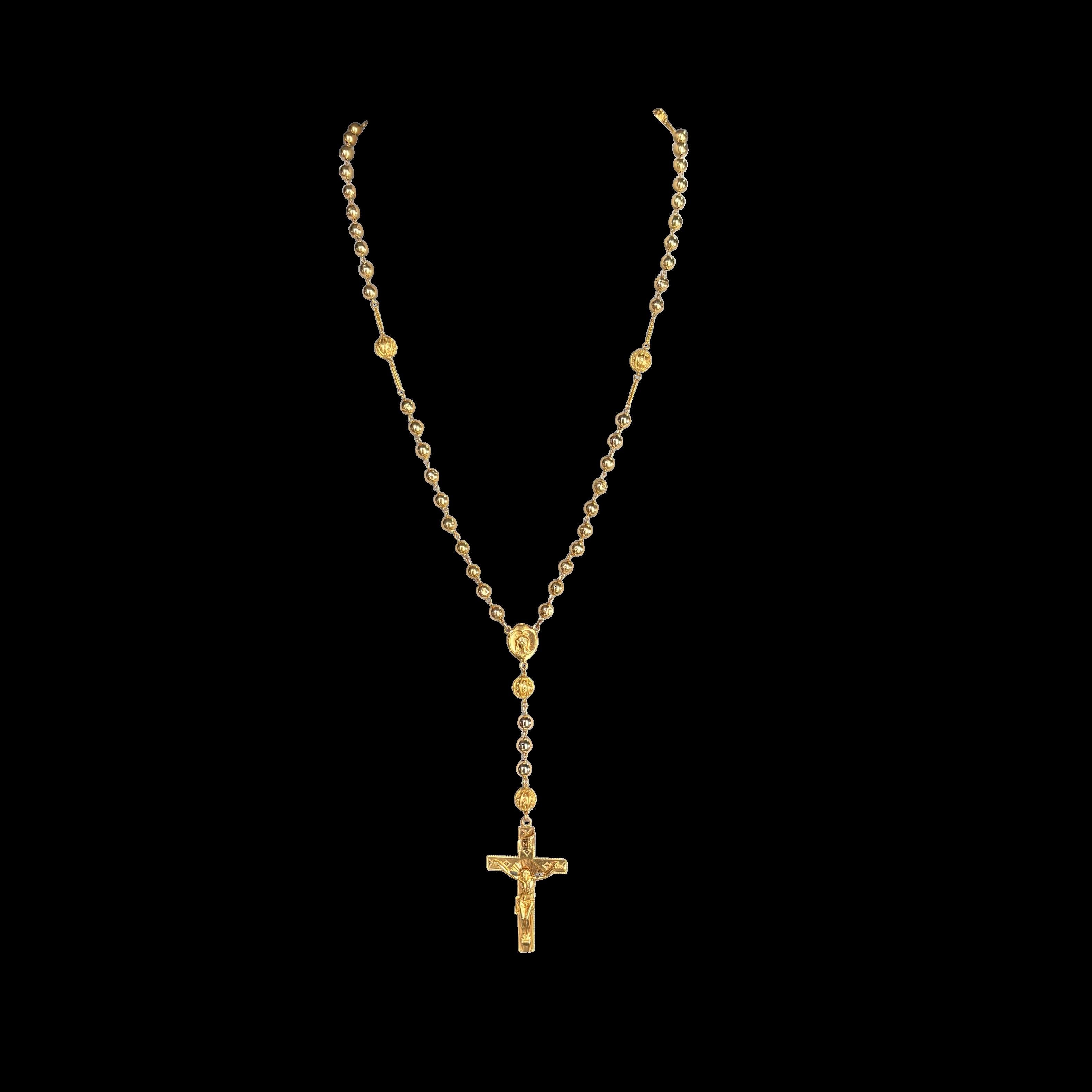 Vintage French Rosary 18k Yellow Gold