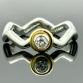 Tiffany & Co Paloma Picasso Zig Zag Diamond Ring - Platinum & 18k - Size 5 1/2