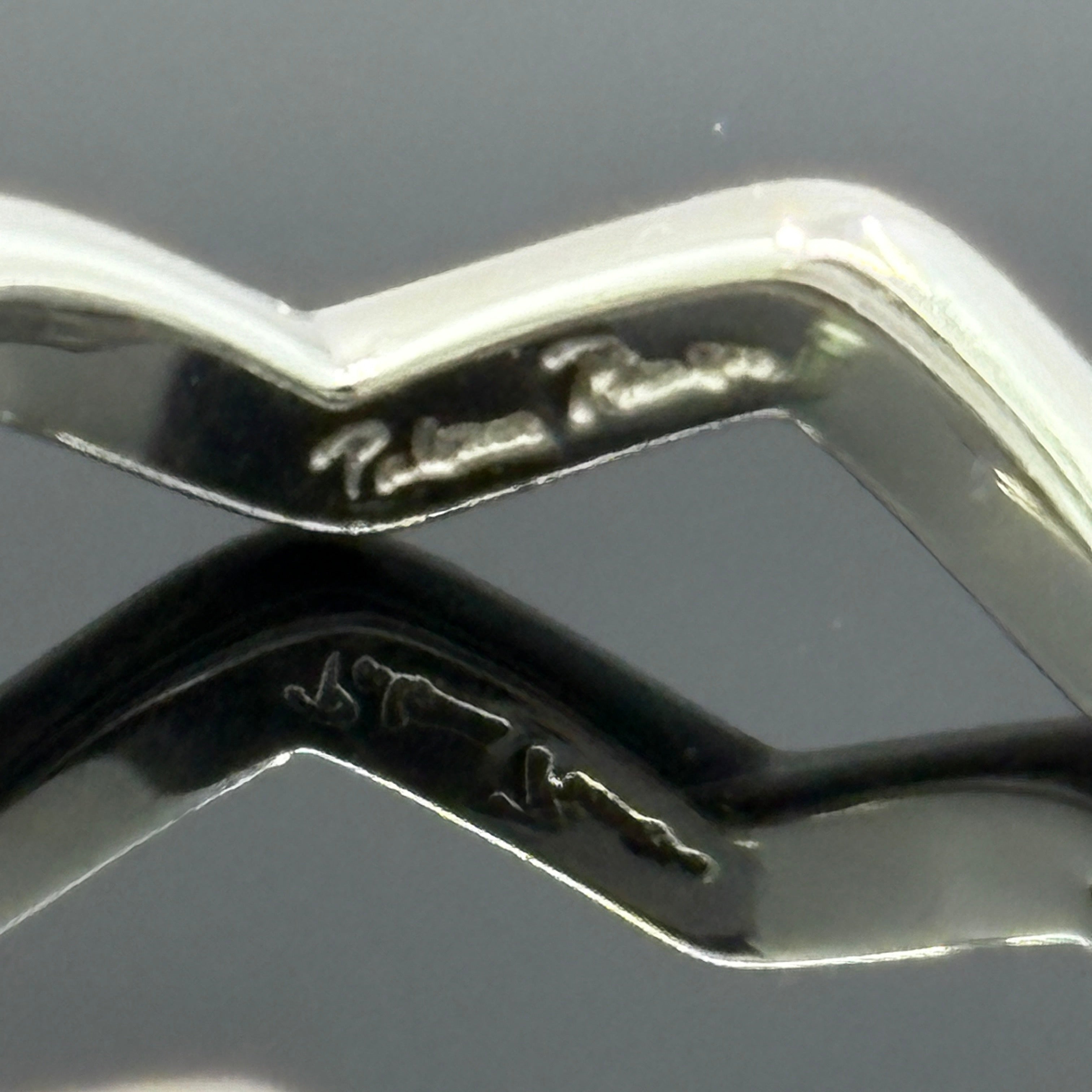 Tiffany & Co Paloma Picasso Zig Zag Diamond Ring - Platinum & 18k - Size 5 1/2