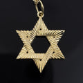 Vintage Star of David Necklace in 14k Yellow Gold