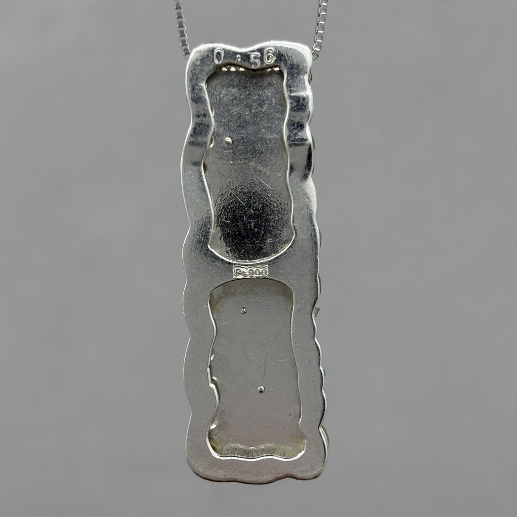 Jade Carving & Diamond Platinum Necklace