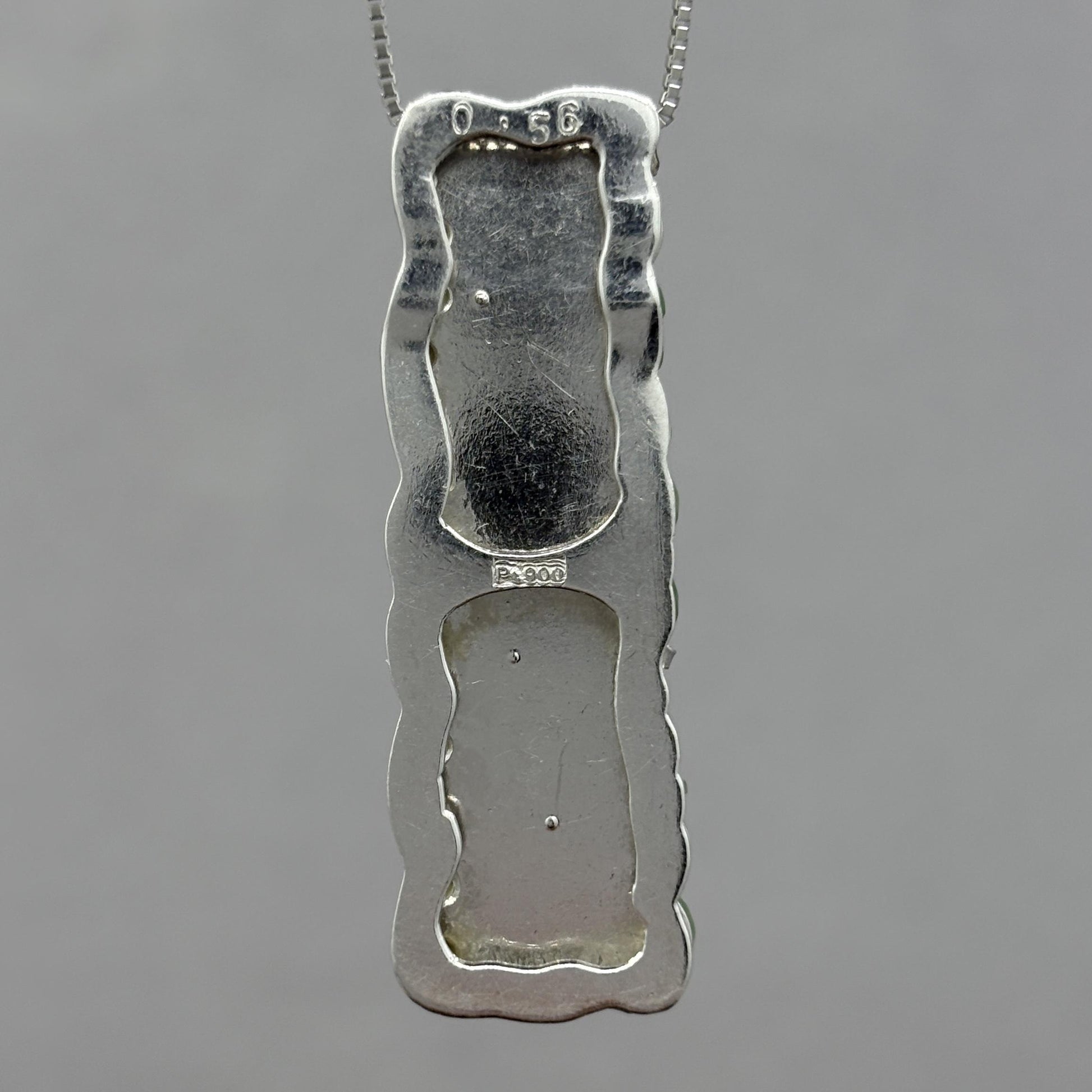 Jade Carving & Diamond Platinum Necklace
