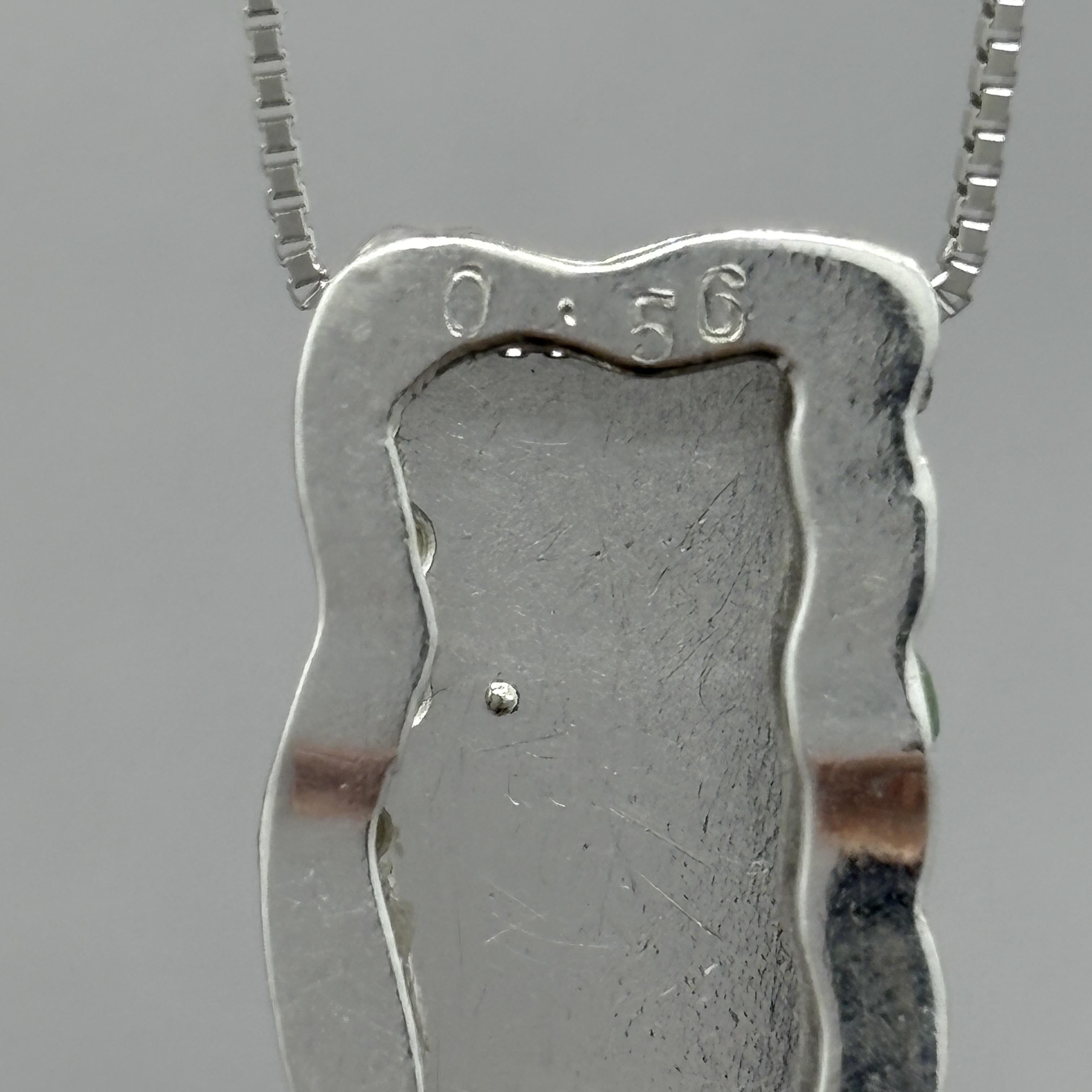 Jade Carving & Diamond Platinum Necklace