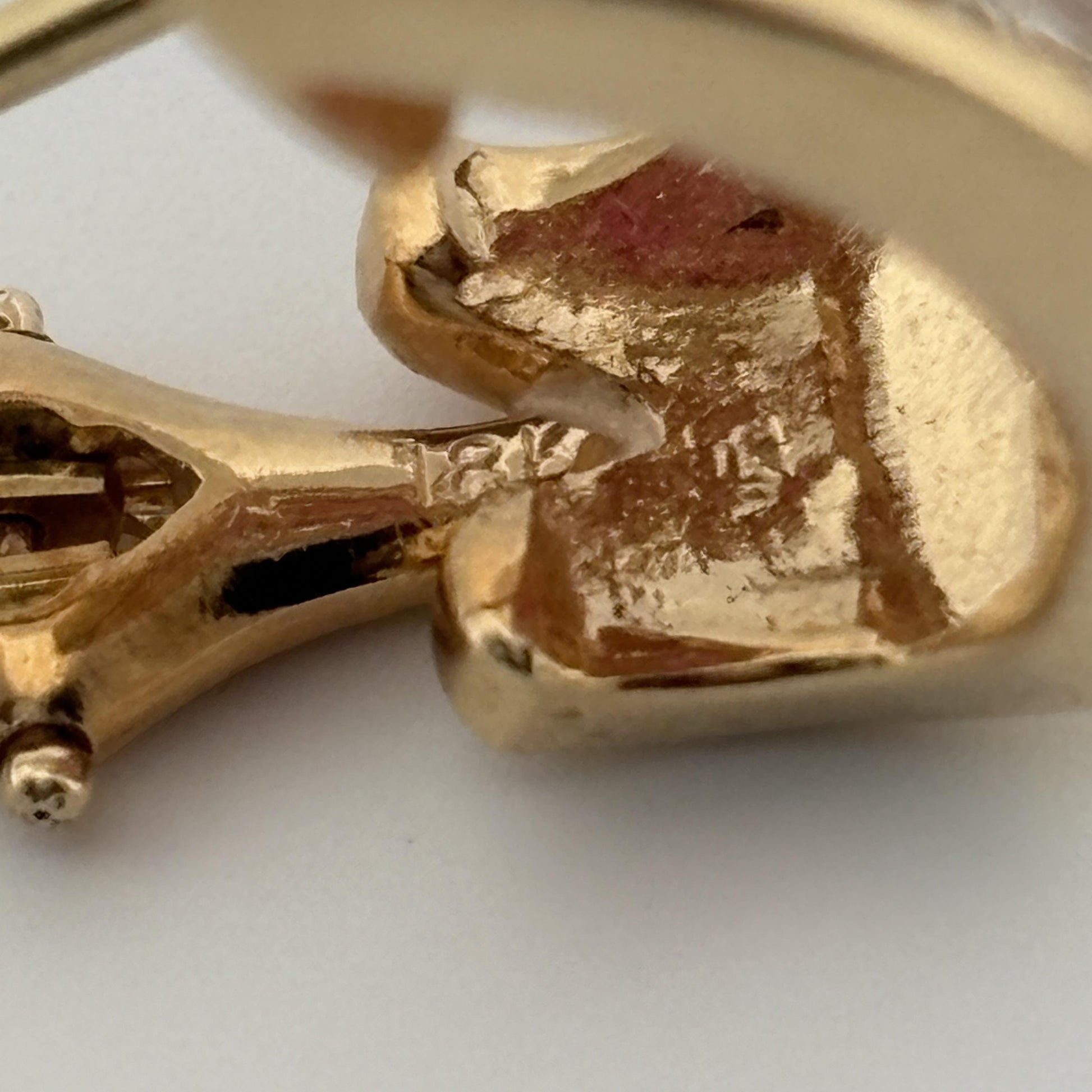 Ruby & Diamond 18k Yellow Gold Honeycomb Hoop Earrings 3.75ctw