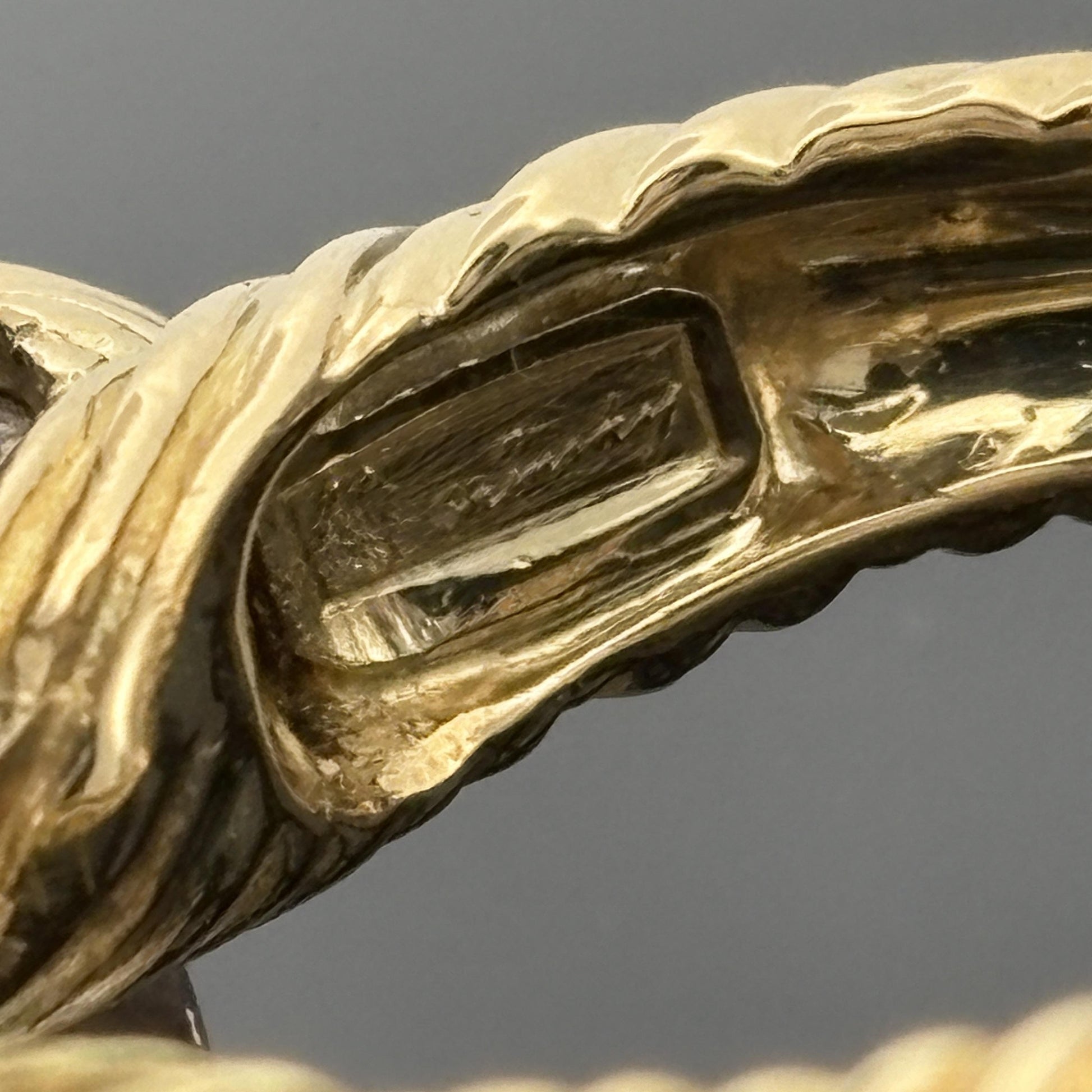 Vintage Kutchinsky Diamond Rope Ring 18k Two Tone - 1.25ctw