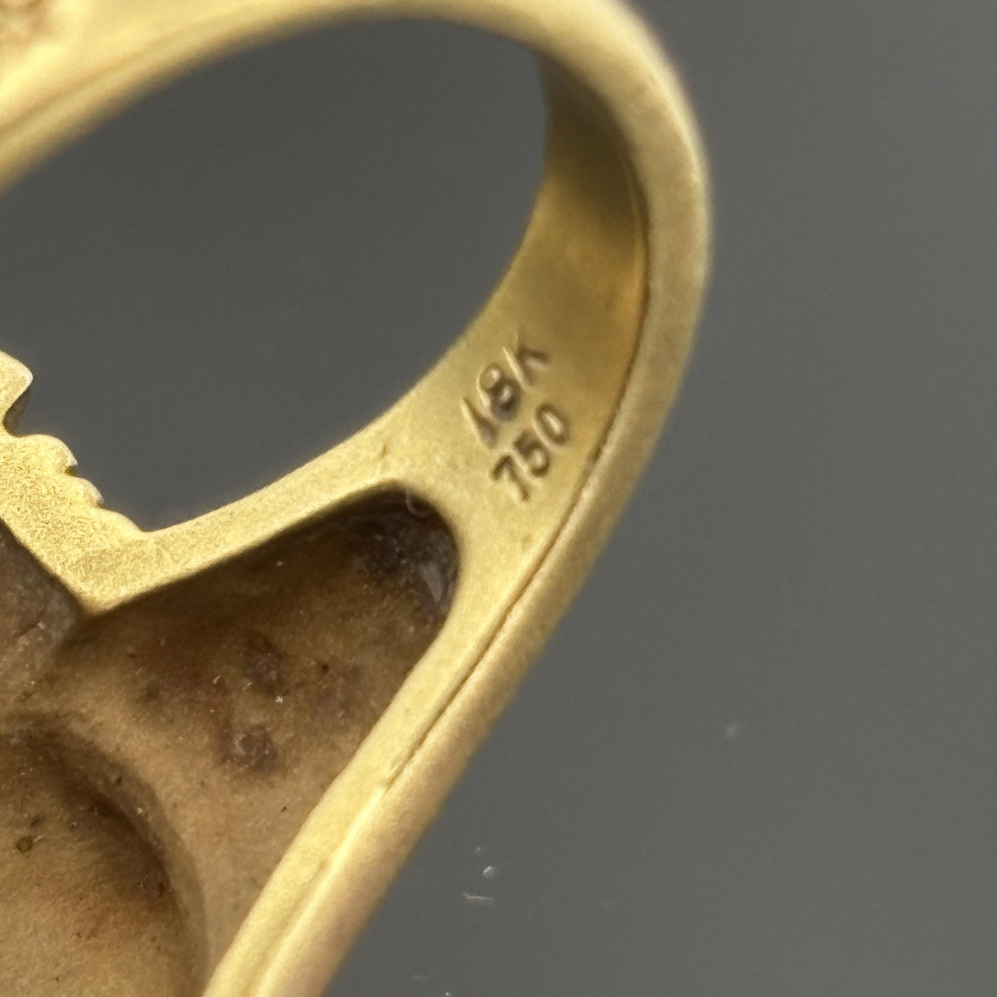 Vintage Kieselstein Cord Heart Ring 18k Yellow Gold w/ Diamond Accents