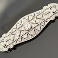 Vintage French Mid-century Platinum 3.90ctw Diamond Brooch