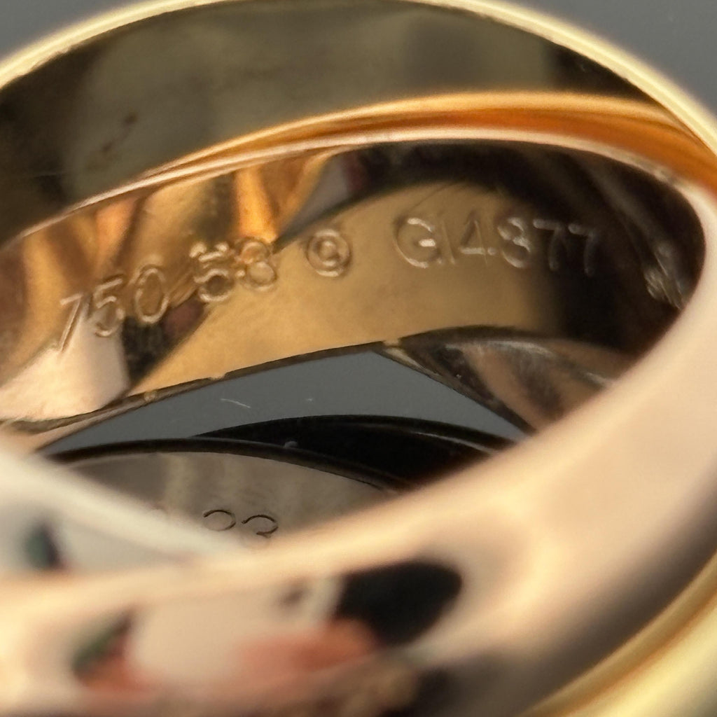 Cartier Extra Large Trinity Band Sz 53 18k Gold