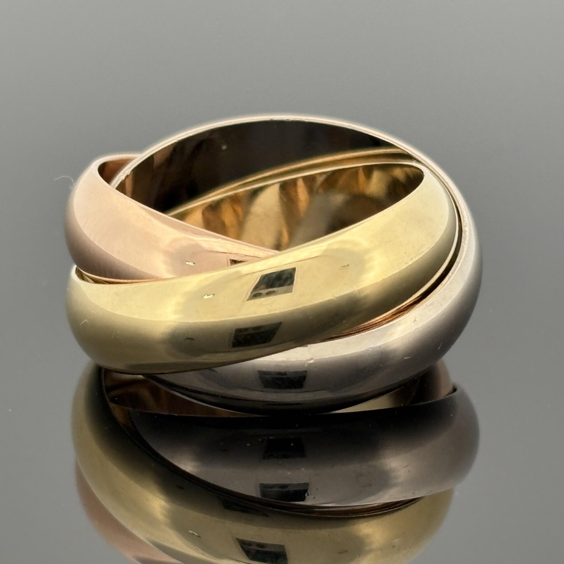 Cartier Extra Large Trinity Band Sz 53 18k Gold