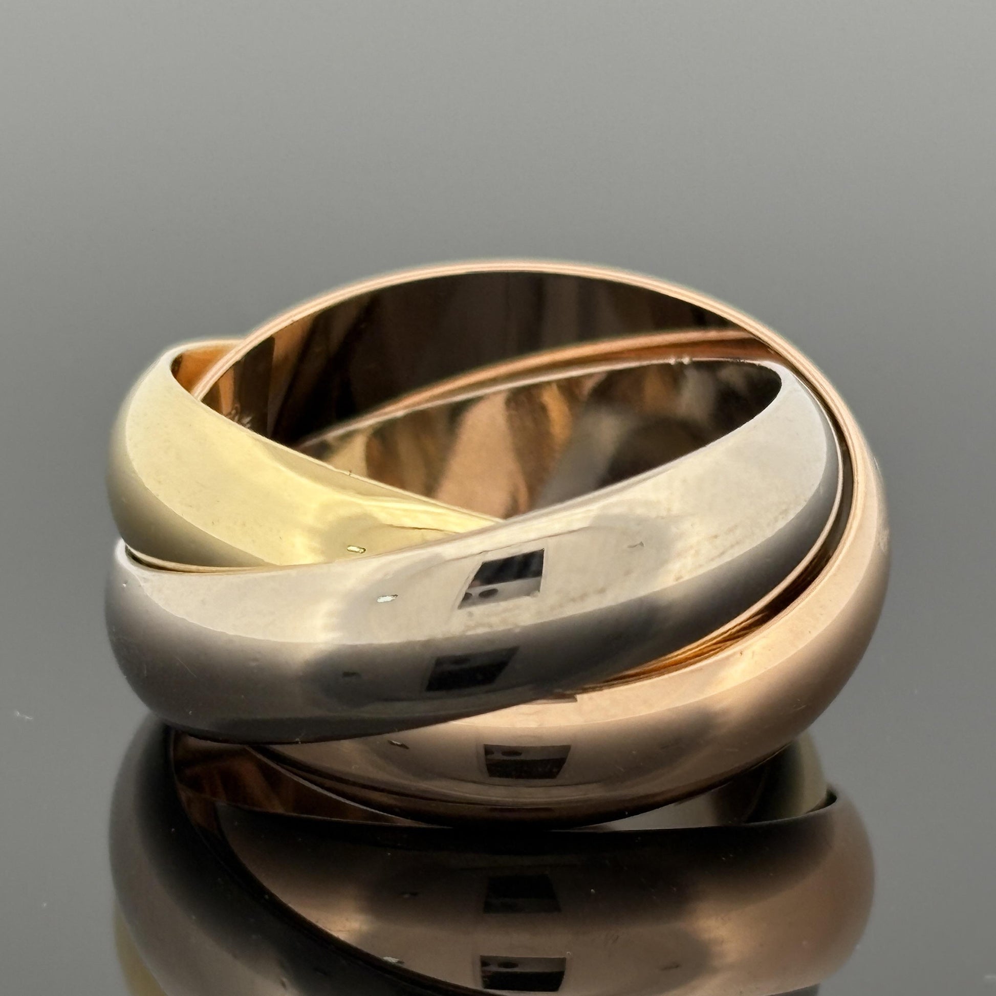 Cartier Extra Large Trinity Band Sz 53 18k Gold