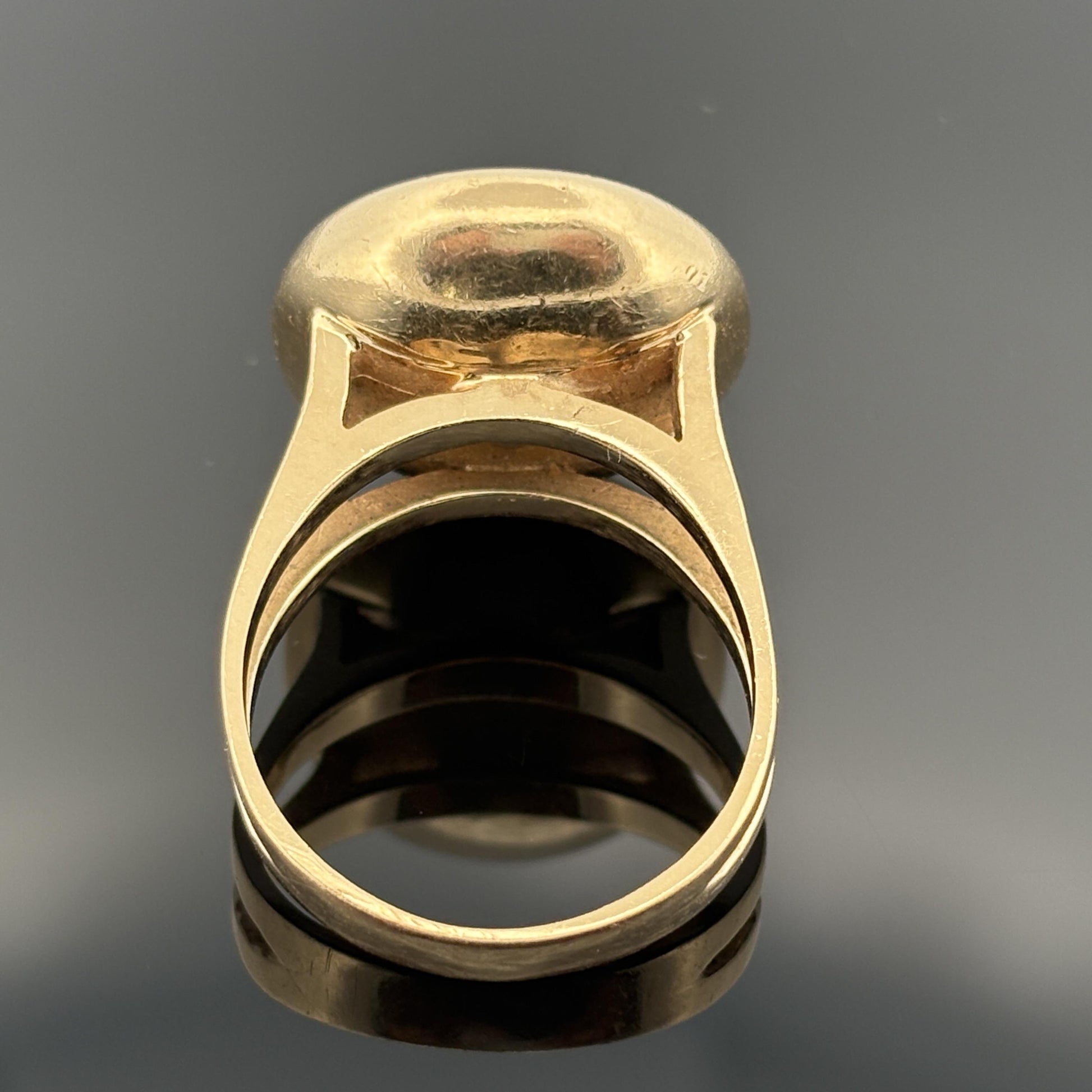 Vintage Roulette Spinning Diamond Enamel Ring 14k Gold