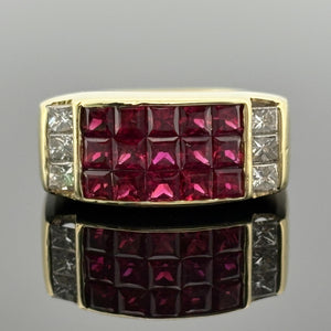 SeidenGang Ruby & Diamond 18k Yellow Gold Ring