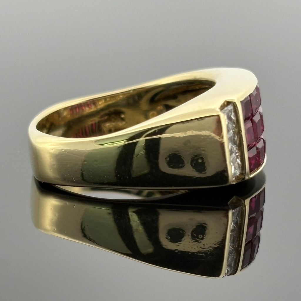 SeidenGang Ruby & Diamond 18k Yellow Gold Ring
