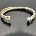 David Yurman Crossover Two Row Cuff Bracelet 5mm Large - $1750