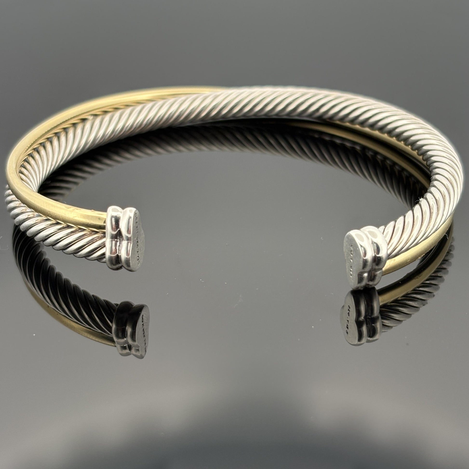 David Yurman Crossover Two Row Cuff Bracelet 5mm Large - $1750