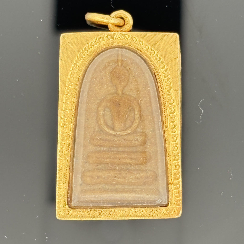 Vintage Phra Somdej Buddhist Amulet 24k Gold