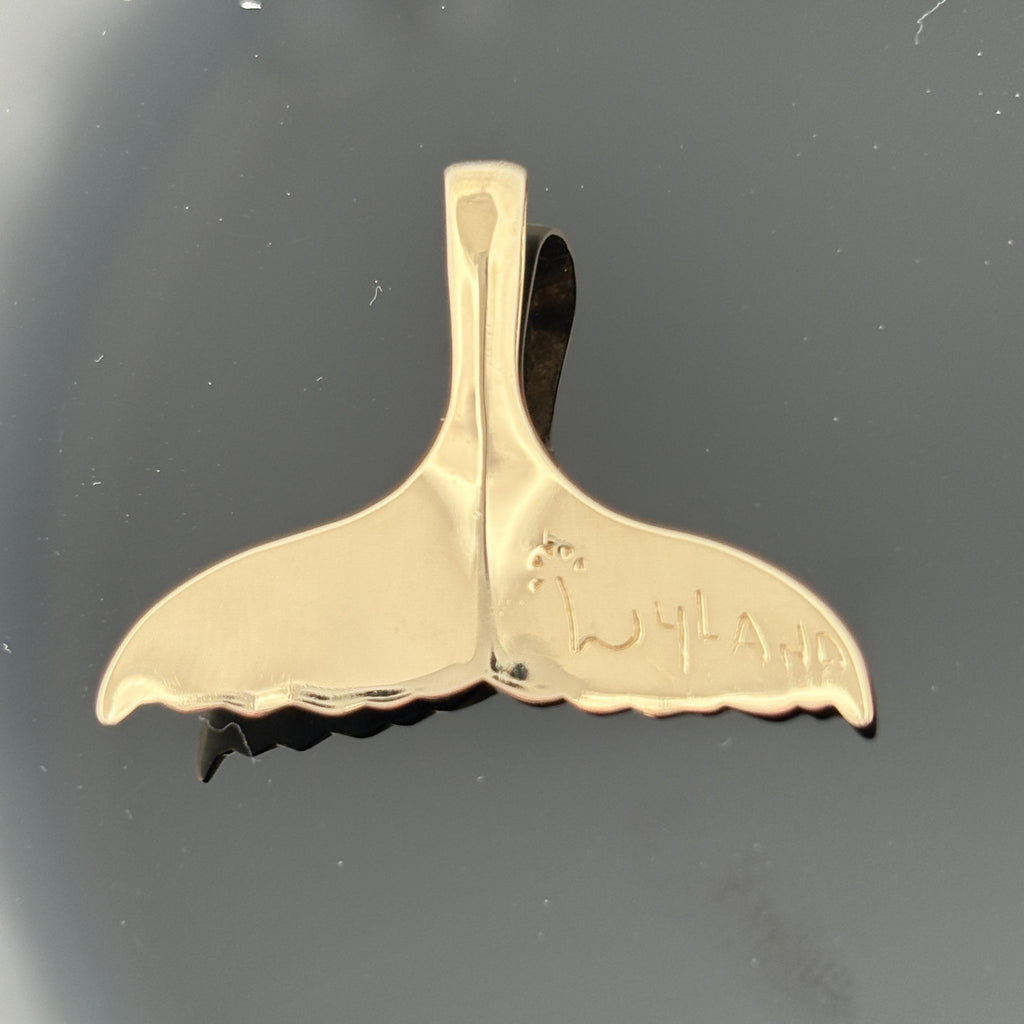 Wyland Galleries 14k Yellow Gold Whale Tail Pendant - Medium Size