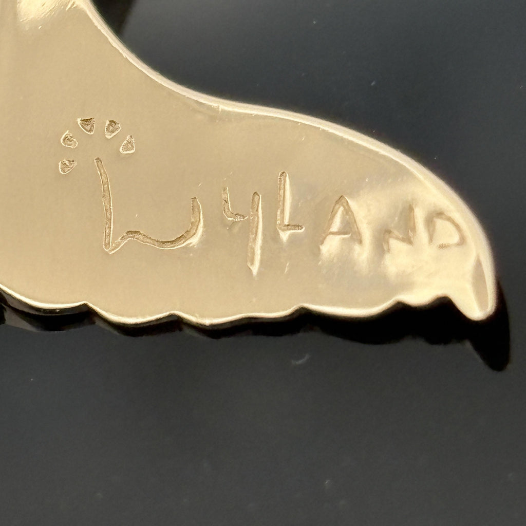 Wyland Galleries 14k Yellow Gold Whale Tail Pendant - Medium Size