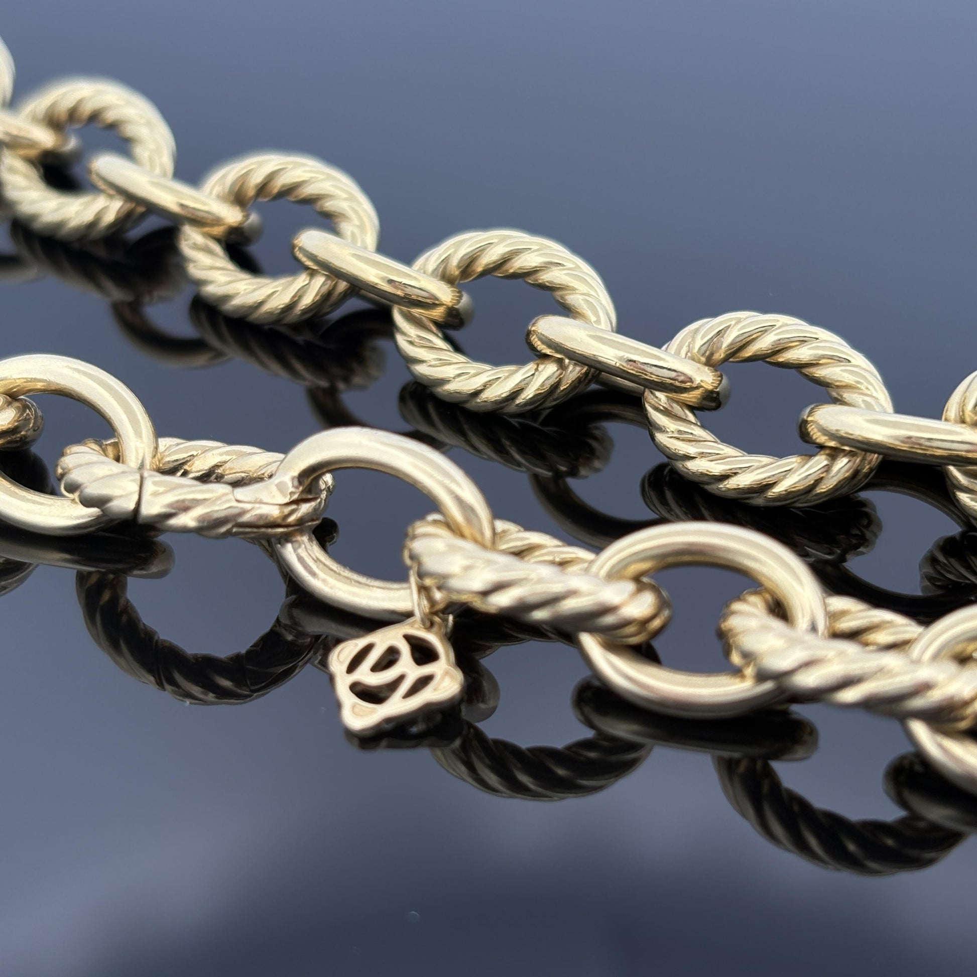 David Yurman Chain Collection Oval Link Cable Necklace 18k Yellow Gold