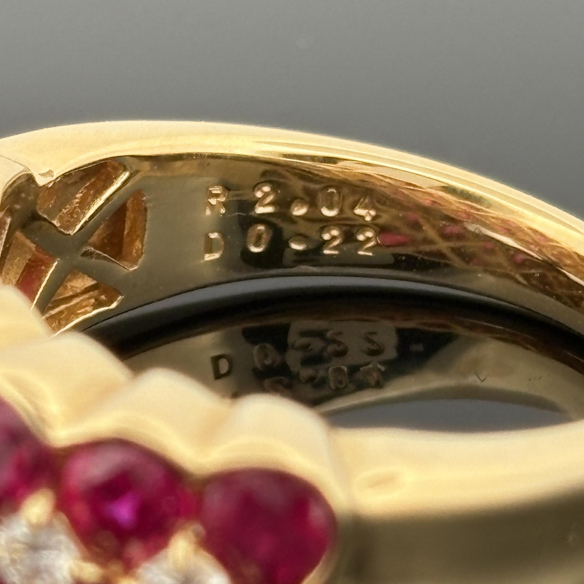 Estate Ruby & Diamond Band 18k Yellow Gold 2.26ctw