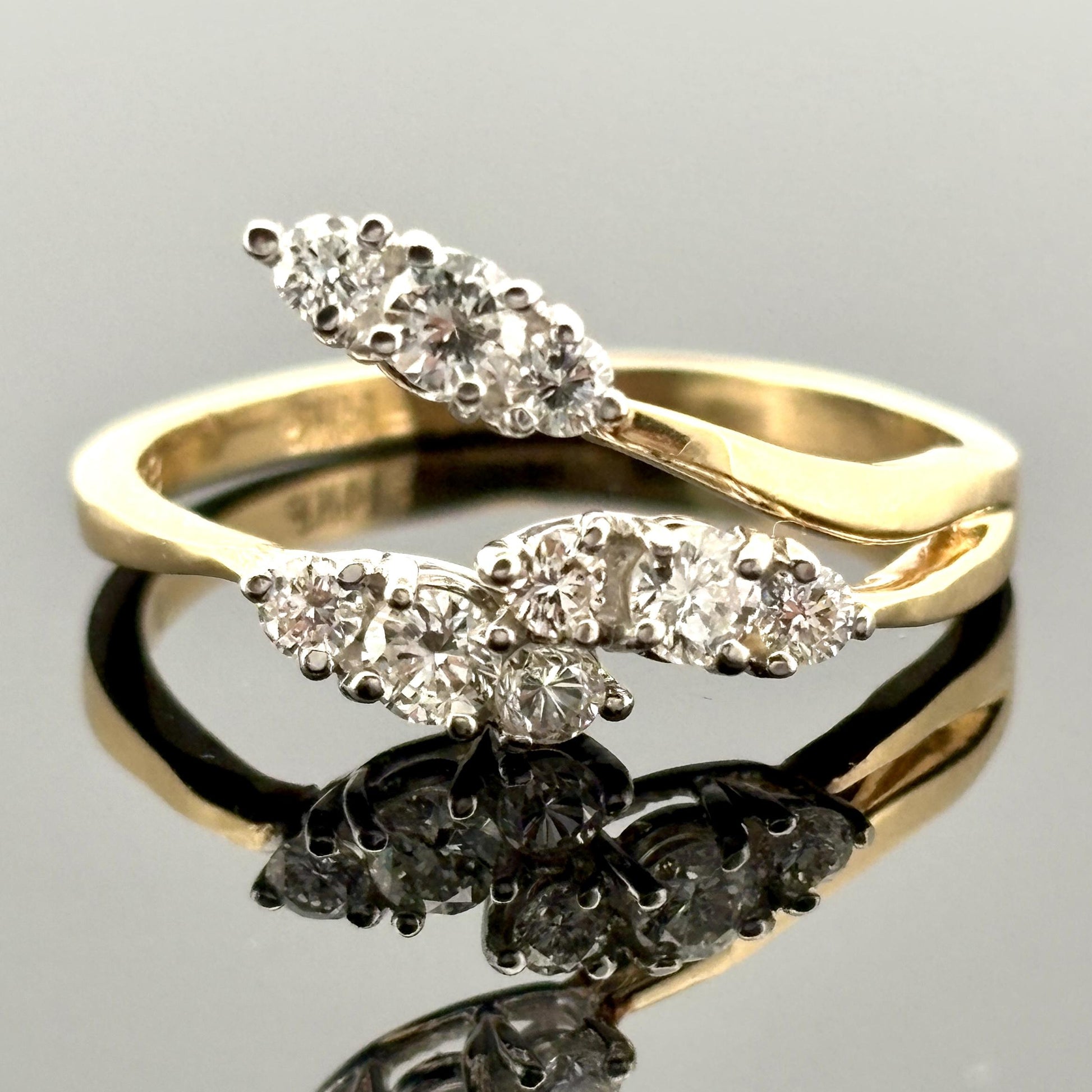 Vintage 0.42ctw Diamond Nature Inspired Ring