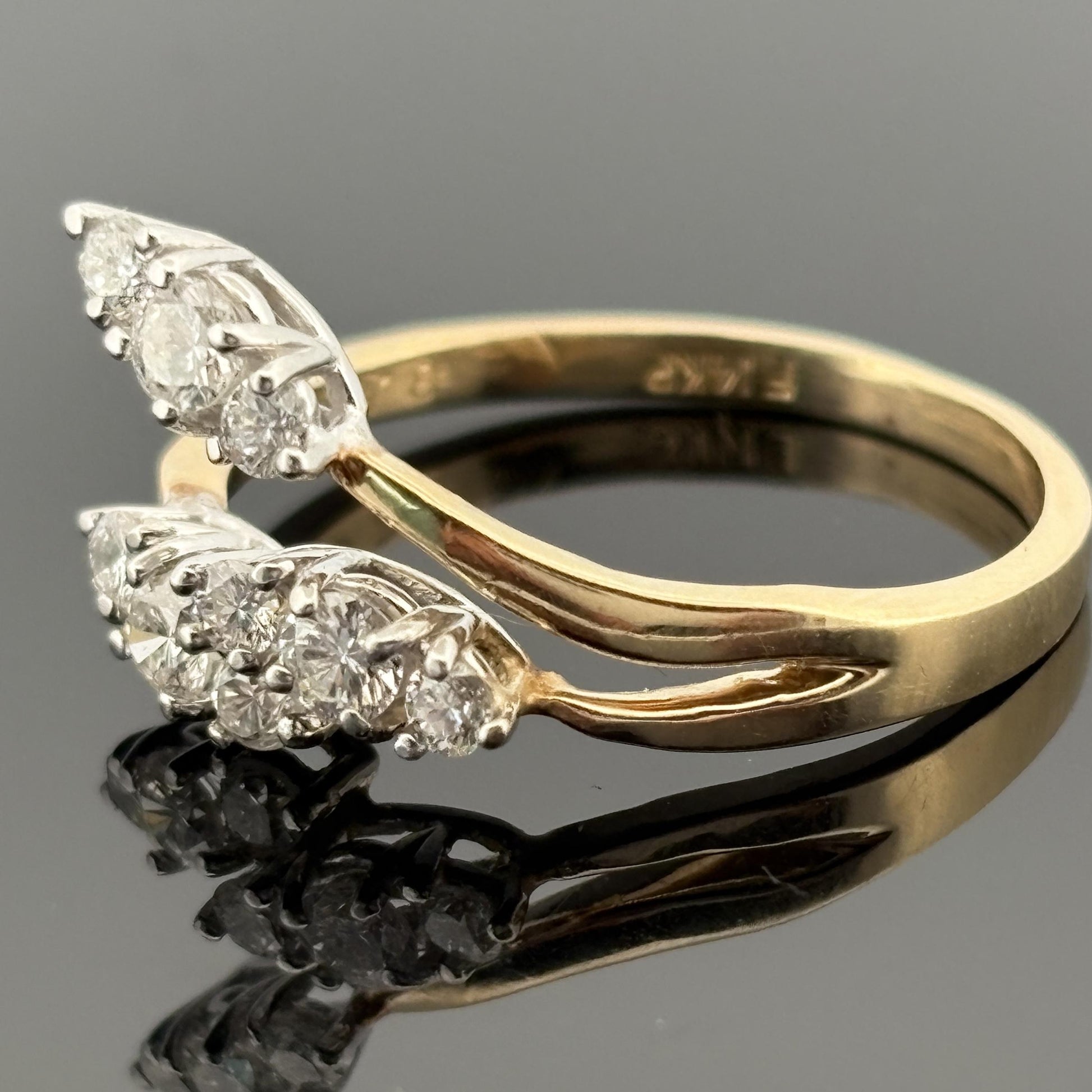 Vintage 0.42ctw Diamond Nature Inspired Ring