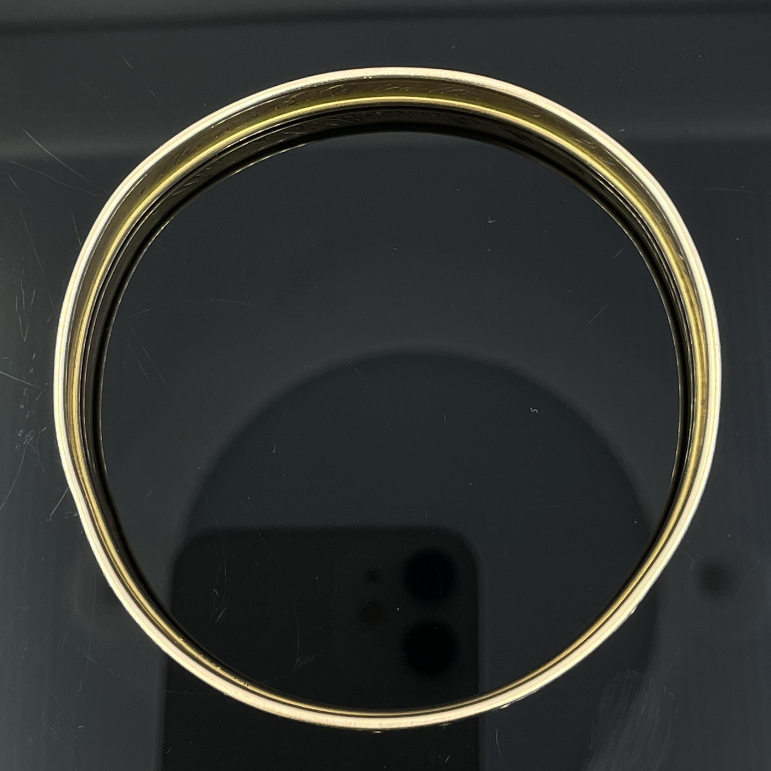 Antique Arts & Crafts 14k Yellow Gold Bangle Bracelet