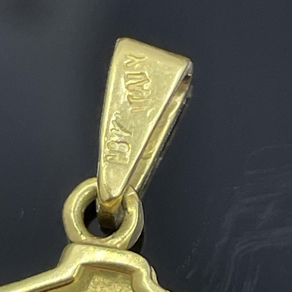 Vintage Pisces Diamond & 18k Yellow Gold Pendant - Italy