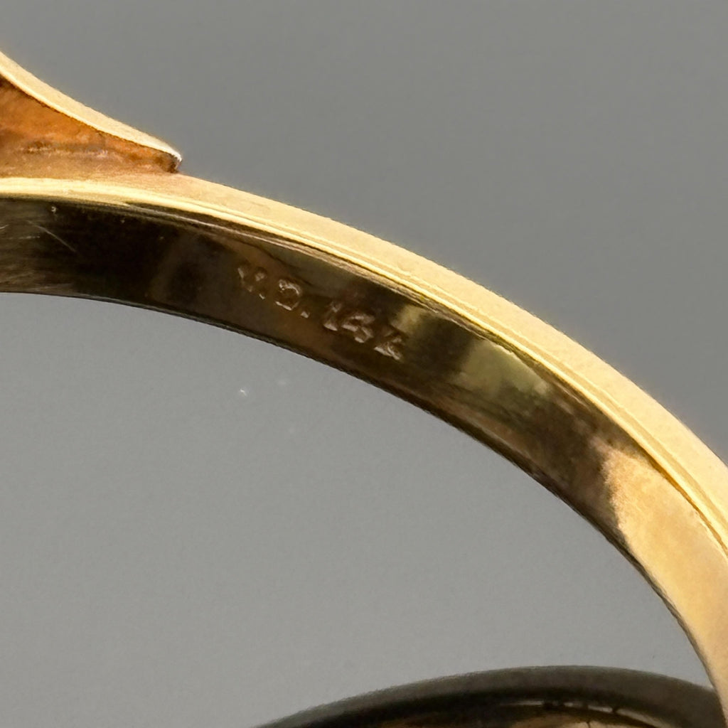 Vintage Wedgwood Jasperware Cameo Ring, 14k Yellow Gold