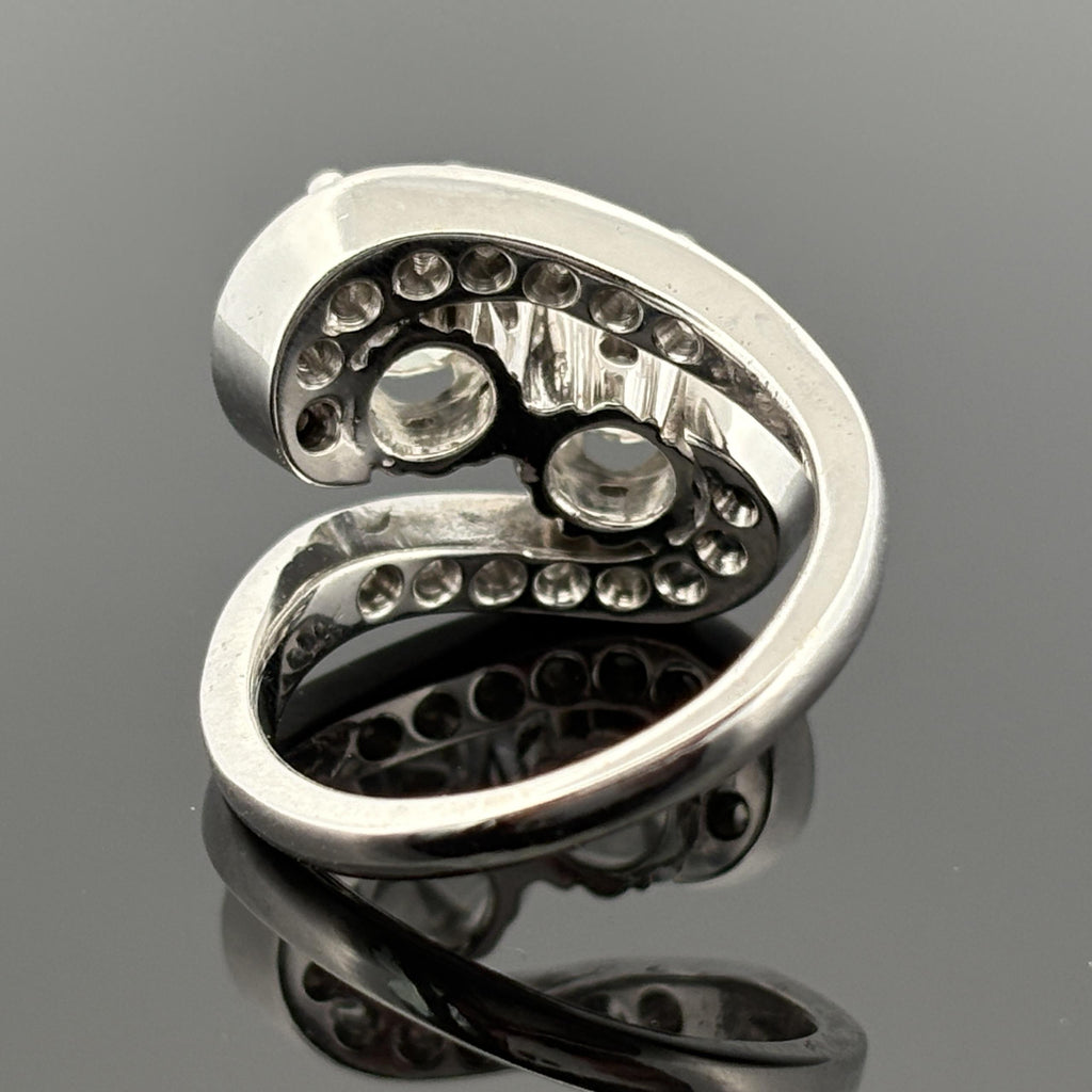 Vintage Mid-Century Moi et Toi Diamond Ring w/ Lab Grown Diamonds - 18k