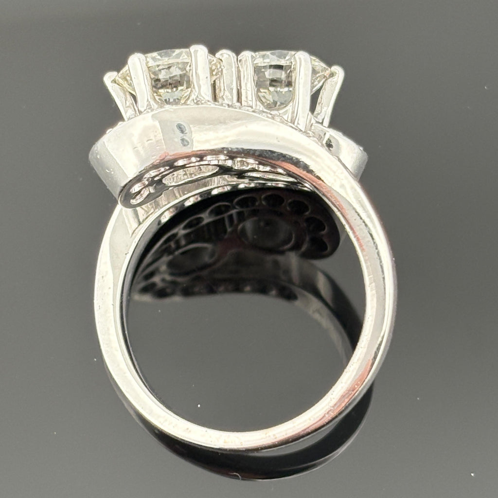 Vintage Mid-Century Moi et Toi Diamond Ring w/ Lab Grown Diamonds - 18k