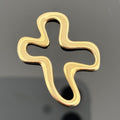Abstract Openwork Cross Pendant in 18k Yellow Gold