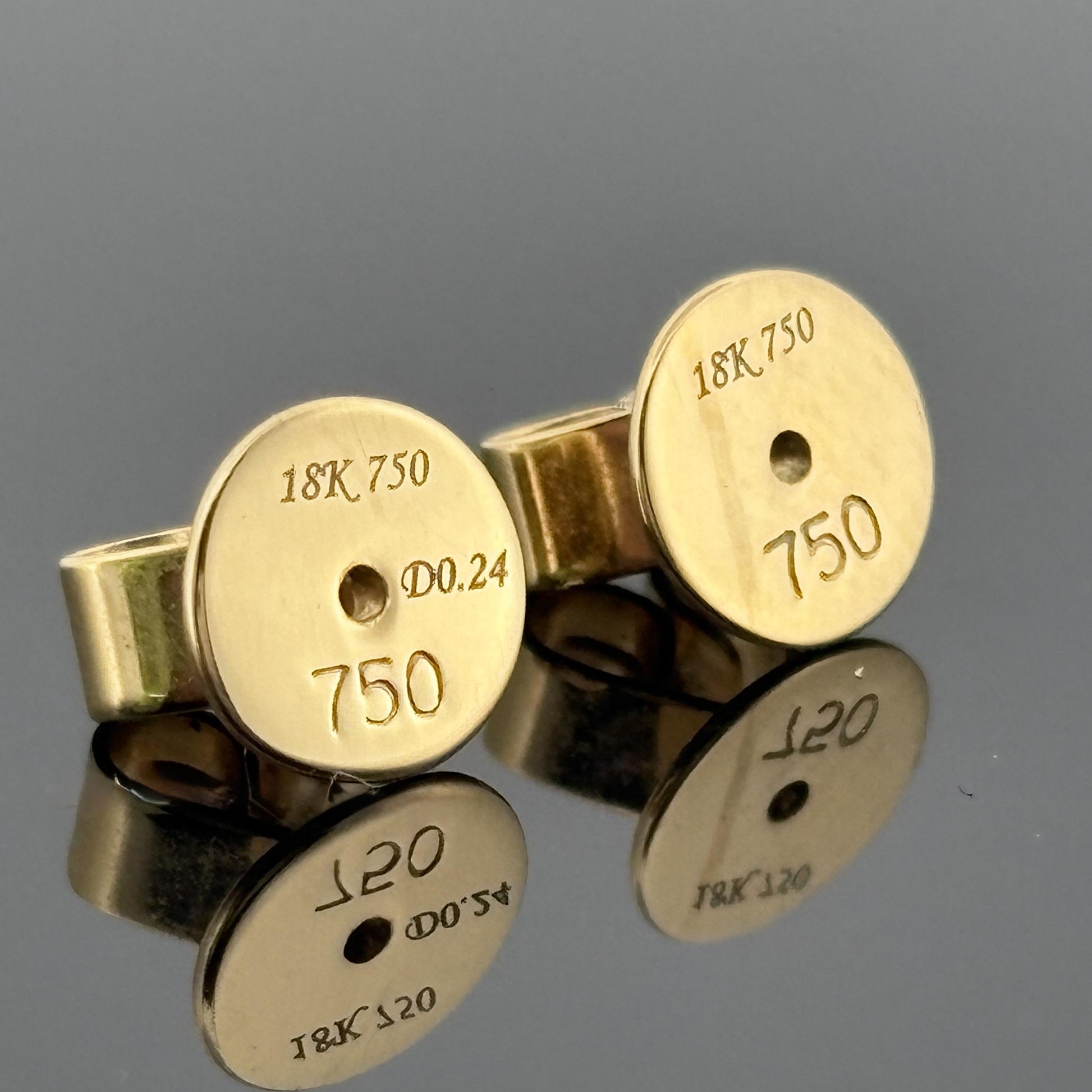 Estate Bow Diamond Earrings 0.24ctw 18k Yellow Gold