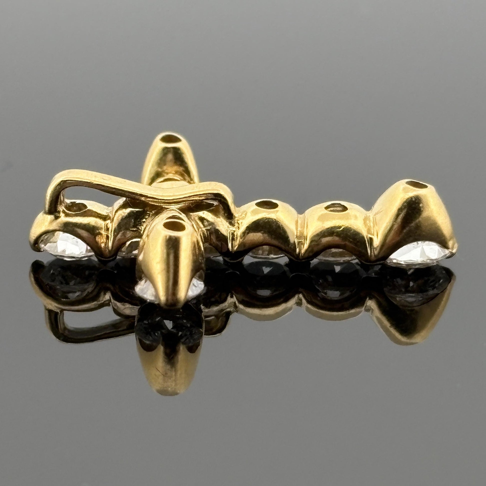 Diamond Cross Pendant 1.50ctw  18k Yellow Gold