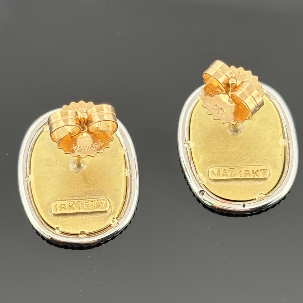 Maz Neoclassical 18k Gold & Diamond Earrings