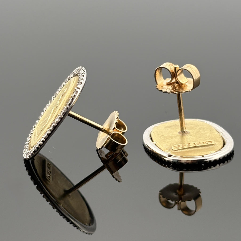 Maz Neoclassical 18k Gold & Diamond Earrings