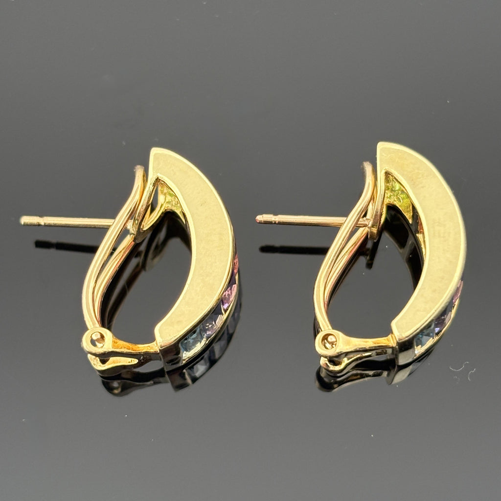 H. Stern Rainbow Collection Gemstone Earrings 18k Yellow Gold