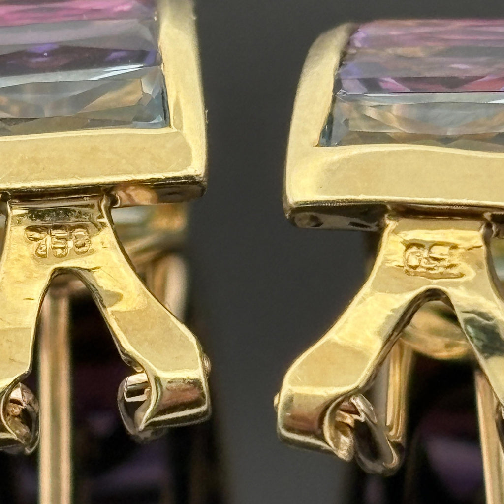 H. Stern Rainbow Collection Gemstone Earrings 18k Yellow Gold