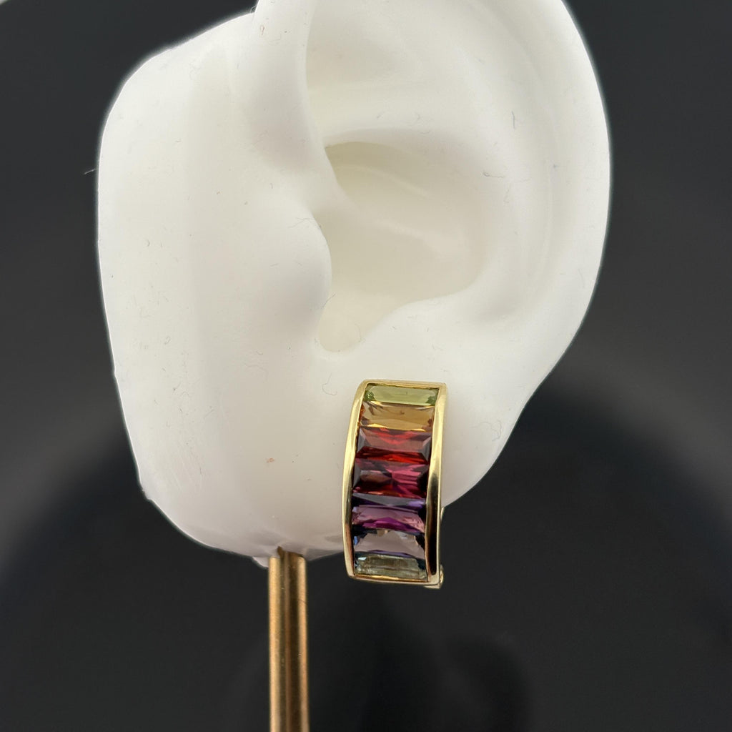 H. Stern Rainbow Collection Gemstone Earrings 18k Yellow Gold