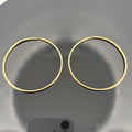 2" Seamless Large Gold Hoop Earrings 1.4mm 18k Yellow Gold