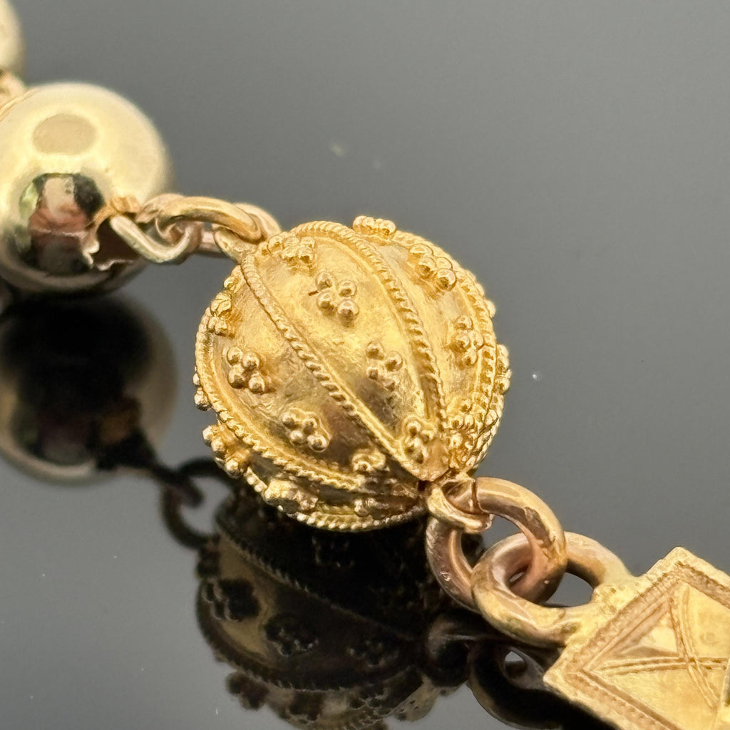 Vintage French Rosary 18k Yellow Gold