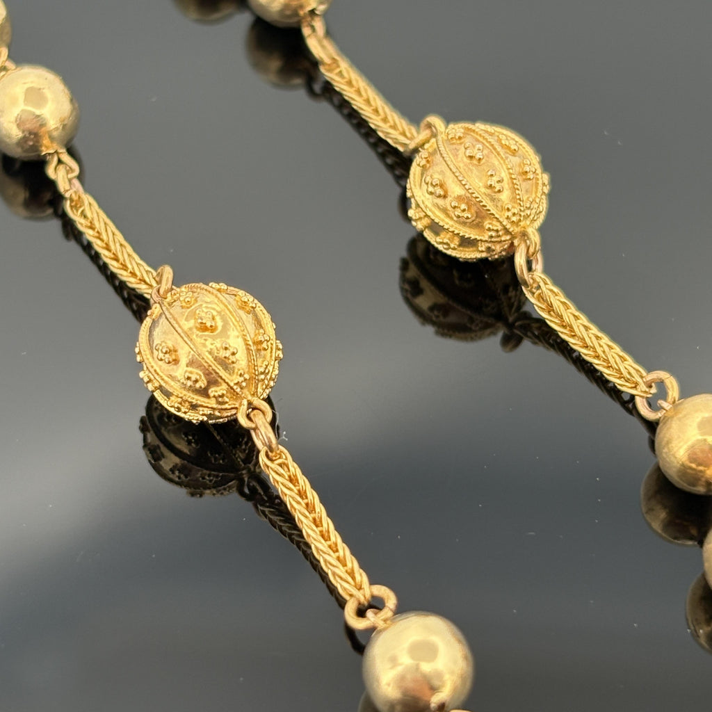Vintage French Rosary 18k Yellow Gold