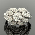 Vintage Mid-Century Diamond Cocktail Ring ~2.52ctw 18k White Gold