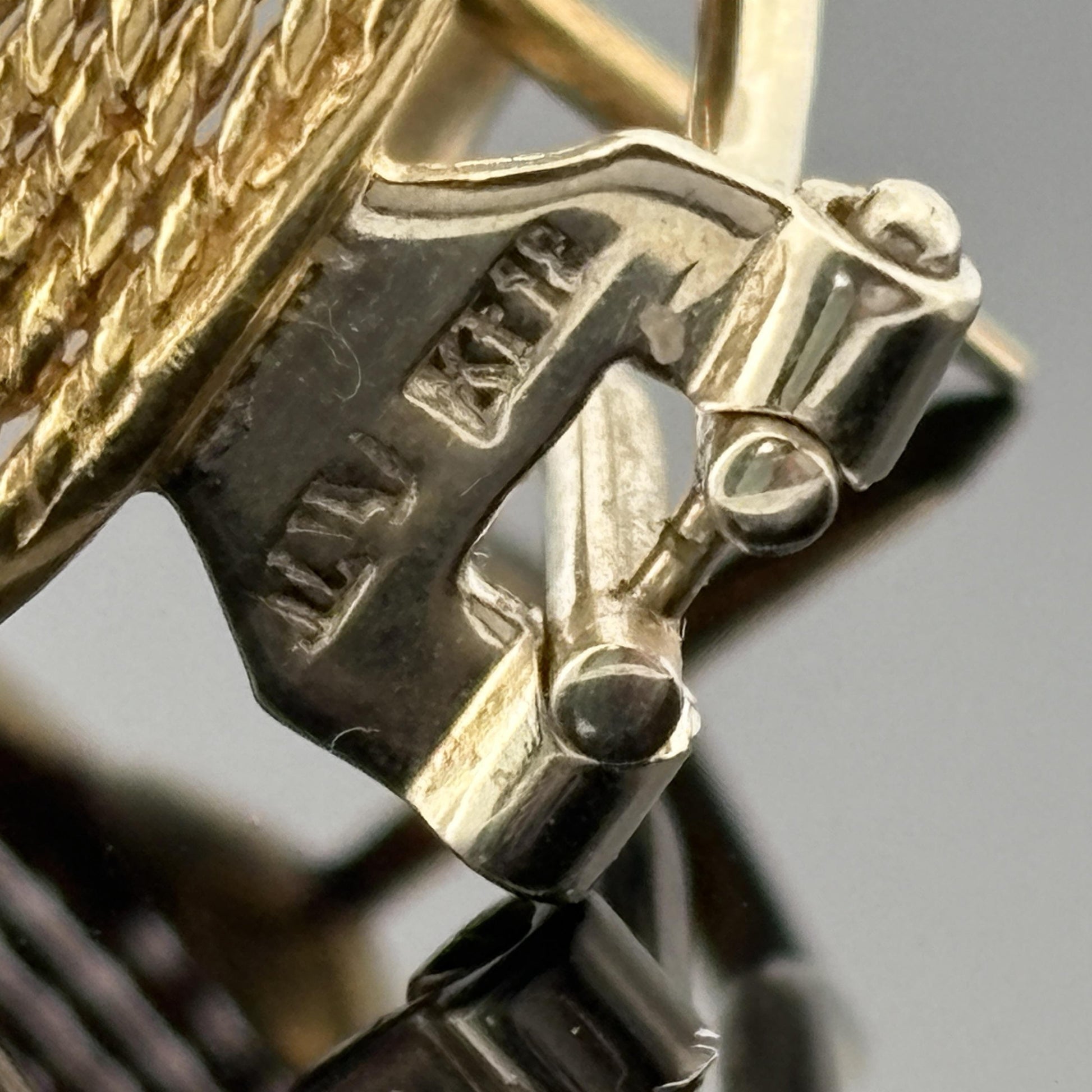 Vintage Rope Motif Dome Earrings 18k Yellow Gold - Italy