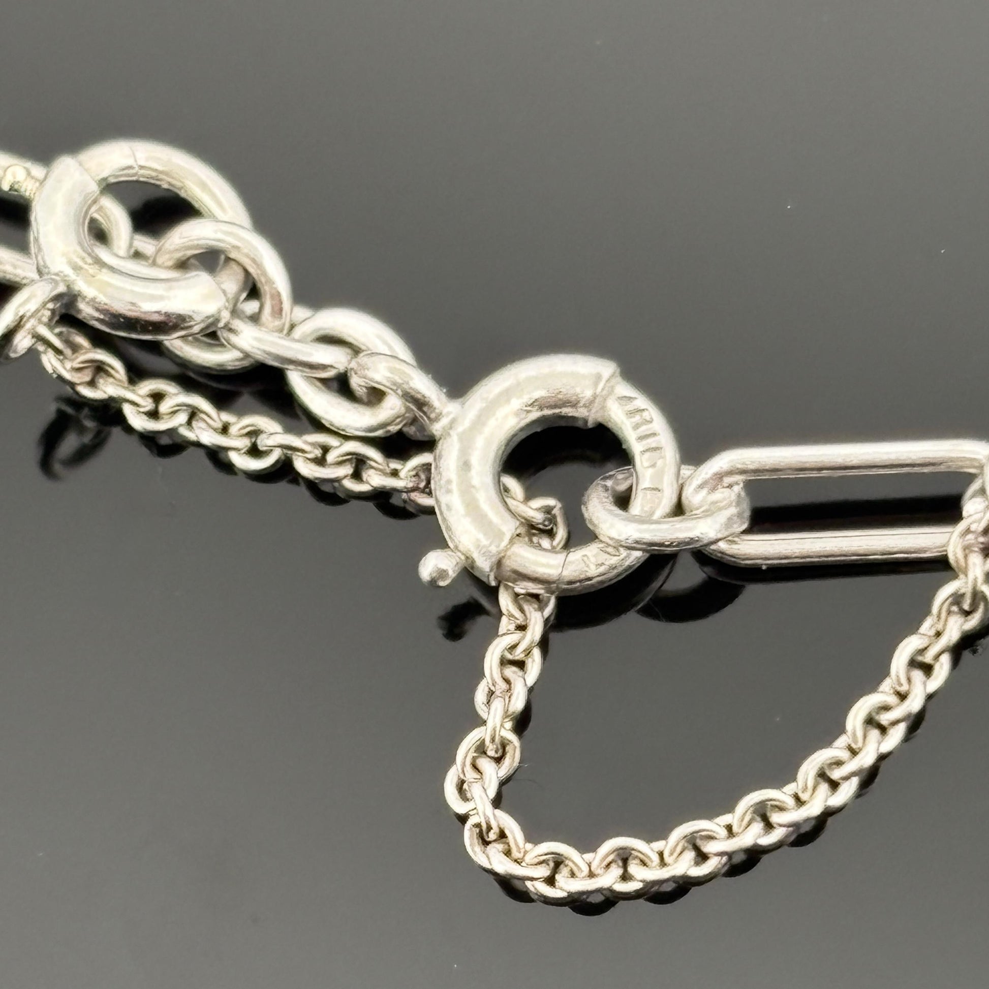 Vintage 1950s Platinum & Diamond Charm Bracelet
