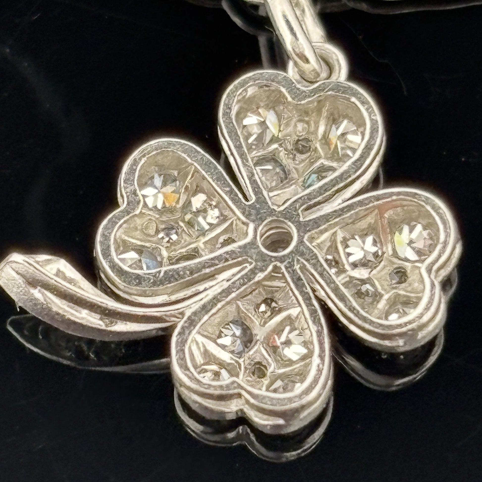 Vintage 1950s Platinum & Diamond Charm Bracelet