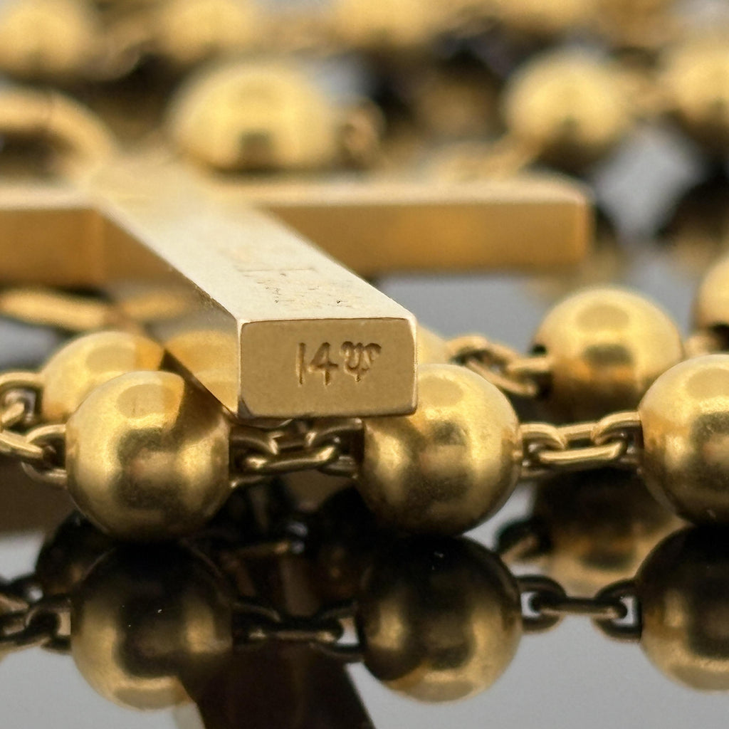 Antique Sloan & Co 14k Gold Rosary, 1908
