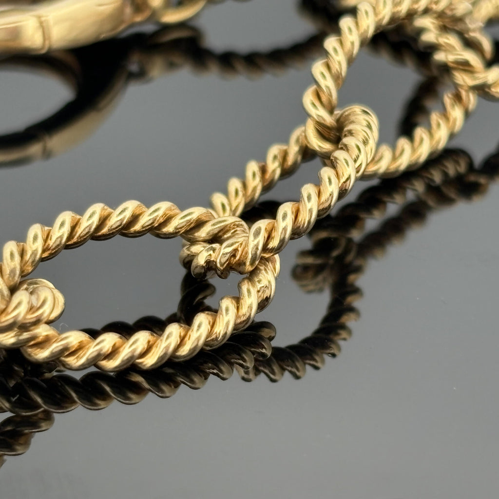 Tiffany & Co Rope Motif Oval Link Bracelet 18k, Italy