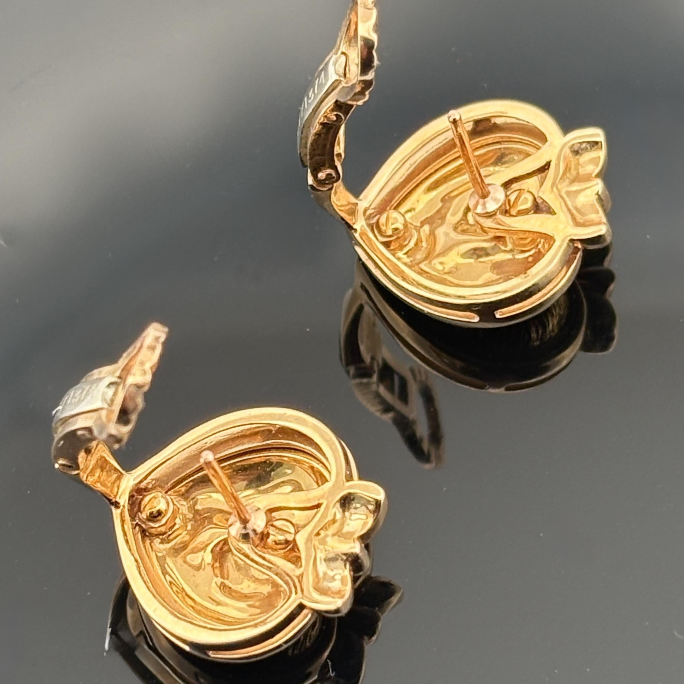 Carrera y Carrera Romeo & Juliet Heart Stud Earrings 18k Gold